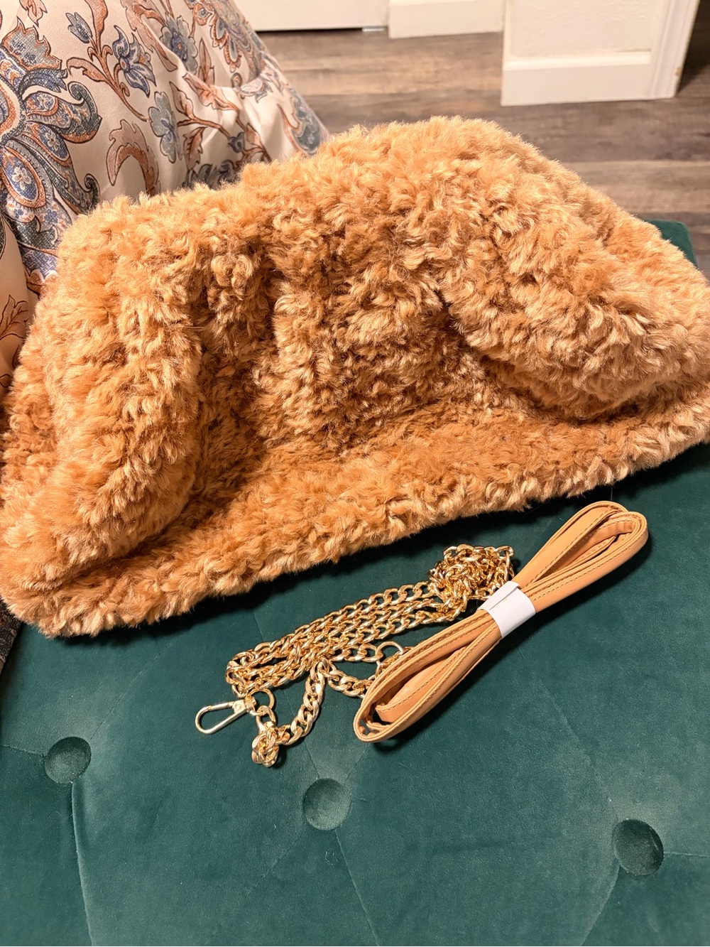 Anthropologie Plush Faux Fur Frankie Oversized Clutch